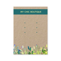 3 par Stud Earring Visning Kraft Blommigt Teal