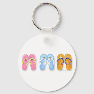3 parar av flinflip flops Keychain Nyckelring