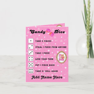 3 Party-spel för Retro Doll Rosa Birthday Girl Kort