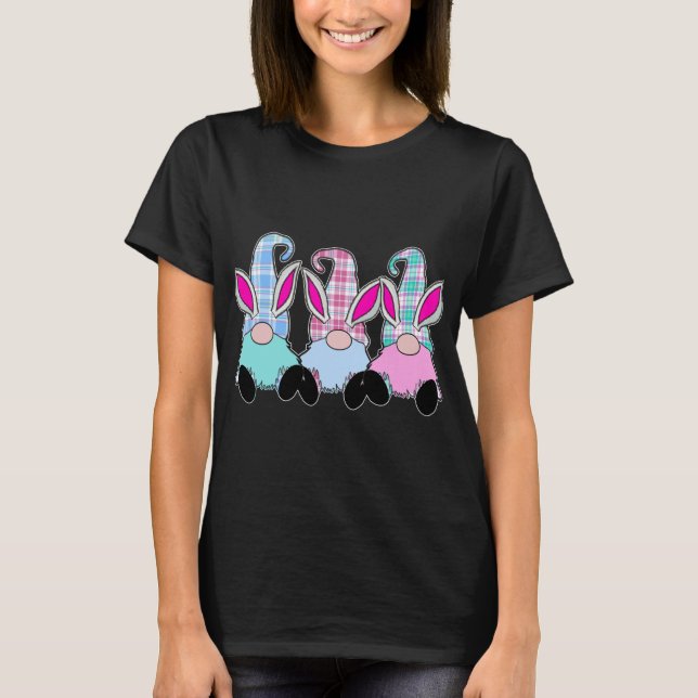 3 Påsk Gnomes Pastel Beards Vår Bunny Öron Ra T Shirt (Framsida)