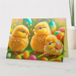 3 Påsk-kycklingsamling Kort