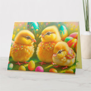 3 Påsk-kycklingsamling Kort