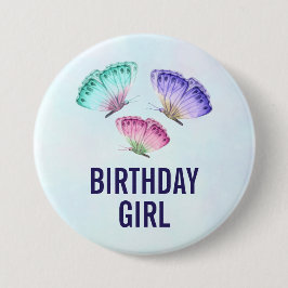 3 Pastel Watercolor Butterflies Birthday Girl Knapp