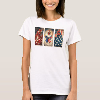 3 Patriotiska Kycklingar T Shirt