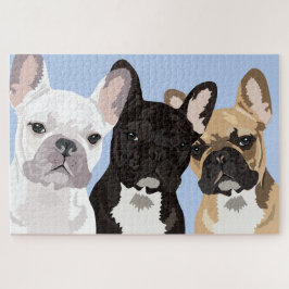 3 PEG Art Fransk Bulldog Pussel