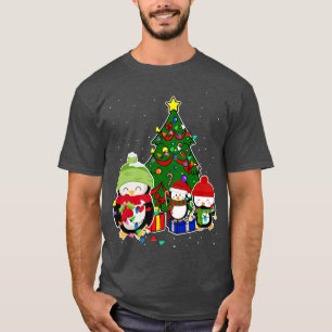 3 Penguins Costume Three Santa Cute Julgran T Shirt