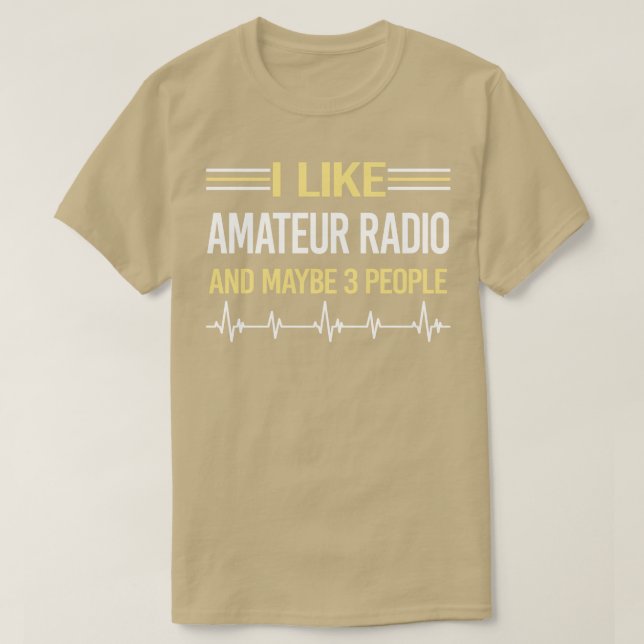 3 People Amateur Radio Ham Radio T Shirt (Design framsida)
