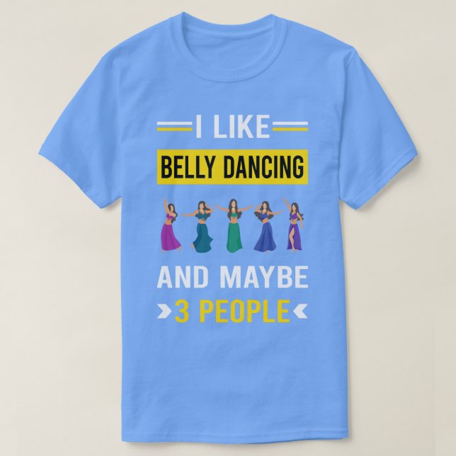 3 People Belly Dancing Dance Magdans Bellydanci T Shirt (Design framsida)
