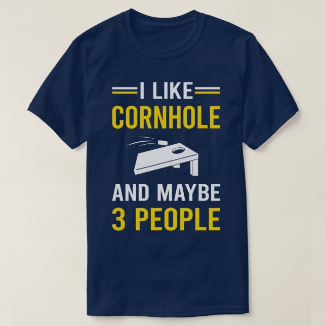 3 People Cornhole T Shirt (Design framsida)