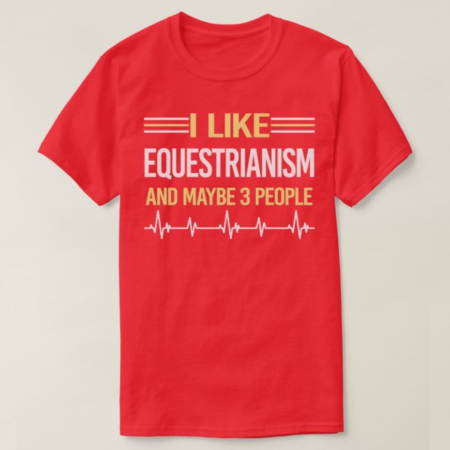 3 People Equestrianism Horse  T Shirt (Design framsida)