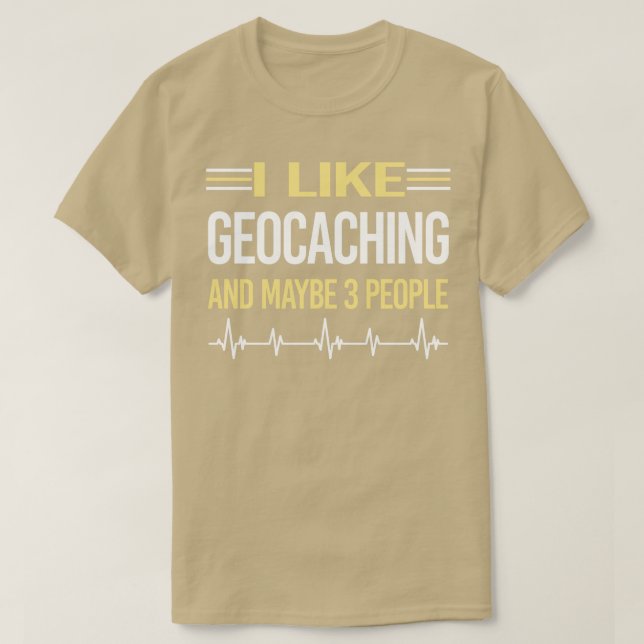 3 People Geocaching Geocache Geocacher T Shirt (Design framsida)