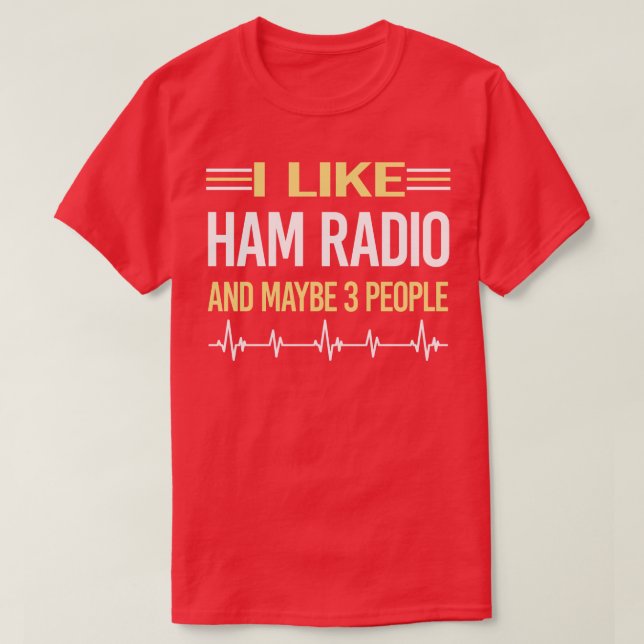 3 People Ham Radio Amateur Radio T Shirt (Design framsida)