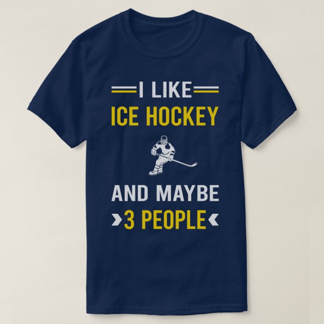 3 People Ice Hockey T Shirt (Design framsida)