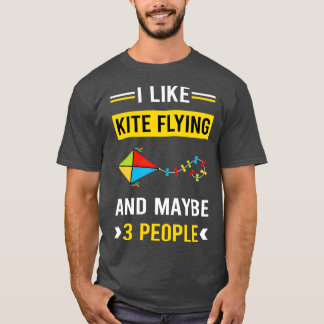 3 People Kite Flies Kites T Shirt