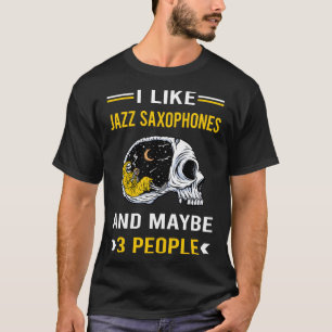 3 Personer Jazz Saxophone saxophonist T Shirt