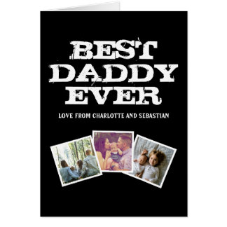 3 Photo Best Pappa Fars dag Personlig OBS Kort