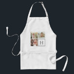 3 Photo Collage Anpassningsbar Monogram Kitchen Vu Förkläde<br><div class="desc">Skapa din egen köksbricka med dina familjefoller.</div>