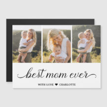3 Photo Collage Best Mamma någonsin Magnetic Card
