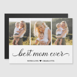 3 Photo Collage Best Mamma någonsin Magnetic Card
