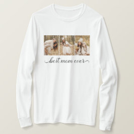 3 Photo Collage Best Mamma någonsin Women's Långär T Shirt