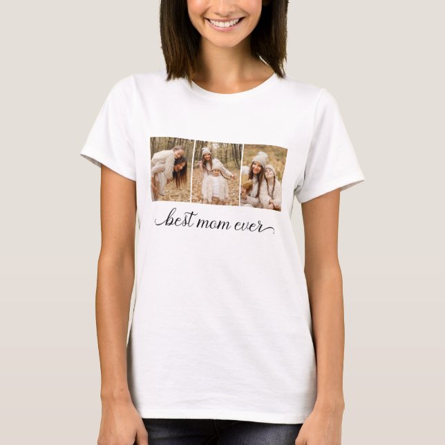 3 Photo Collage Best Mamma någonsin Women's's T Shirt (Framsida)