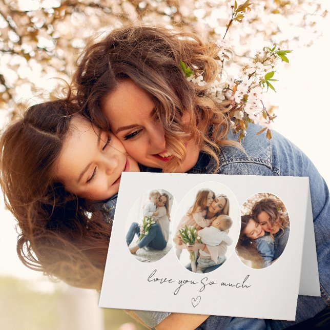 3 Photo Collage Card – Love You So Much Tack Kort (Skapare uppladdad)