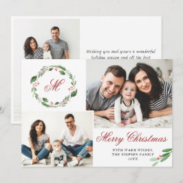 3 PHOTO Collage God jul Hälsning Julkort