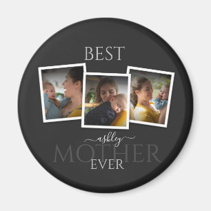 3 Photo Collage Mamma Familj, parlamentsledamot Mo Magnet