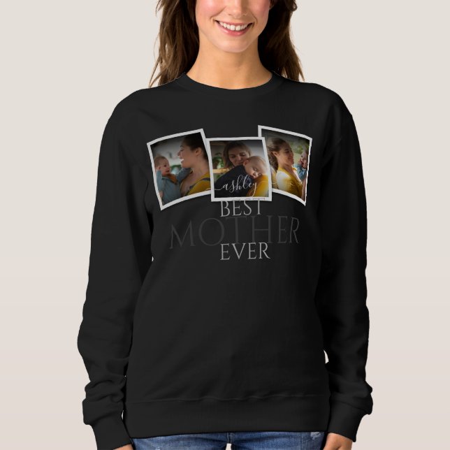3 Photo Collage Mamma Familj, parlamentsledamot Mo T Shirt (Framsida)
