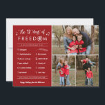 3 Photo Collage Post Covid Funny jul Julkort<br><div class="desc">Skicka munterhet och lite humor den här julhelgen med den här roligten efter COVID inspirerade till platta julkollage 3-fotokort. De har "The 12 Days of Freedom" med ett prydnadsföremål som ersätter "O" i ord Freedom, liksom några små musiknotaccenter. Det finns så mycket att vara tacksam för efter pandemin, och det...</div>