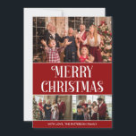3 Photo Collage Red and White God jul Julkort<br><div class="desc">Skapa ditt eget, 3 Photo Collage, Red and White, God jul Photo Helgdag Card, med vår lättåtkomliga design verktyg. Lägg till dina favoritfoton av vänner, familj, semester, hobbieser och husdjur så får du en enastående fotokollage. Vår fotosamling i anpassningsbarna är perfekt för hemmabruk, ge gåva eller till och med affärsreklam....</div>