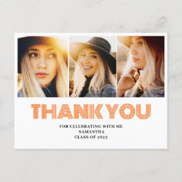 3 Photo Collage Studenten Tack Vykort