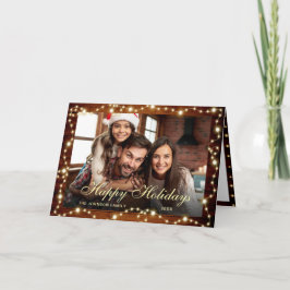 3 PHOTO Gnistra jul Ljus Rustic Hälsning Helgkort