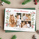 3 Photo God jul Holly Berry Guld Confetti Julkort<br><div class="desc">Skicka ditt önskemål/meddelande till jul med det här Mistletoe-botaniska fotokort som innehåller Blommigt av vattenfärg och Berries med lite Guld Confetti för att framhäva ditt hälsning-budskap. (1) Om du vill göra ytterligare anpassningar klickar du på länken "anpassa ytterligare" och användor verktyg som är utformat för att ändra mallen. (2) Om...</div>