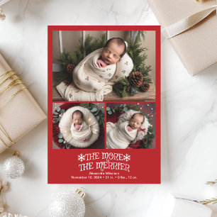 3 Photo Merry Little jul Julkort