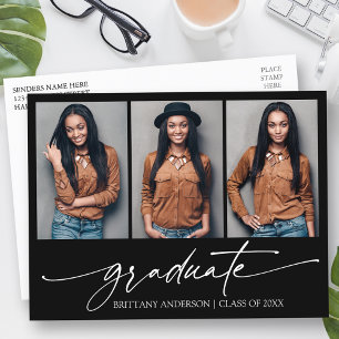 3 Photo Modern Calligraphy Bläck Script Studenten Vykort