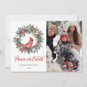 3 PHOTO Red Kardinal God Jul Utandning Julkort