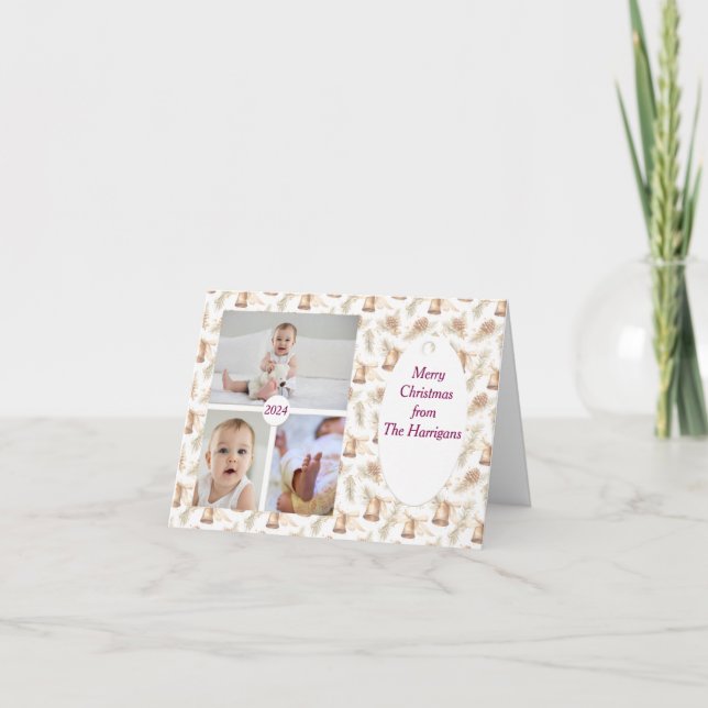 3 Photo Soft Neutralt-julkort Tack Kort (Framsida)