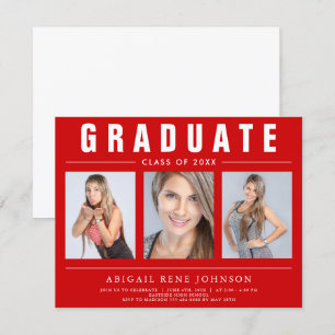 3 Photo Studenten Collage Student Red and White Meddelande