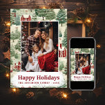 3 Photo Woodland Cute Rustic Land jul Julkort<br><div class="desc">säsongens magi med vårt 3 Photo Woodland Rustic Land julkort för Helgdag. Det här charmkortet har en klassisk scen i land med snölandskap, rustiska hönor och vintergrönt träd, och skapar en hjärtslitande bakgrund för dina omhuldade foton. Anpassa den med tre av dina favoritbilder av helgdag och sprida glädje och värme...</div>