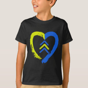 3 pilar hjärta kärlek Downs syndrom medvetenhet  T Shirt