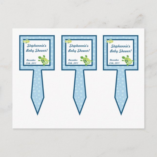 3 Plockor av kummel, sköldpadda, havssköldpadda, K Inbjudan Vykort (Framsida)