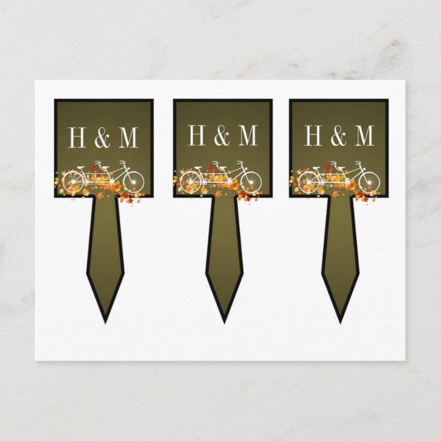 3 Plockor av kummel Viktigt brunt Dubbla Bike Vykort (Framsida)