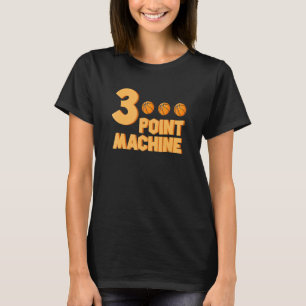 3 poäng Maskin 3 punkt Shooter Boll Baske T Shirt