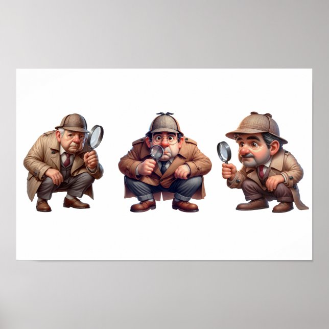 3 Privata utredare som söker efter ledtrådar Poster (Framsidan)