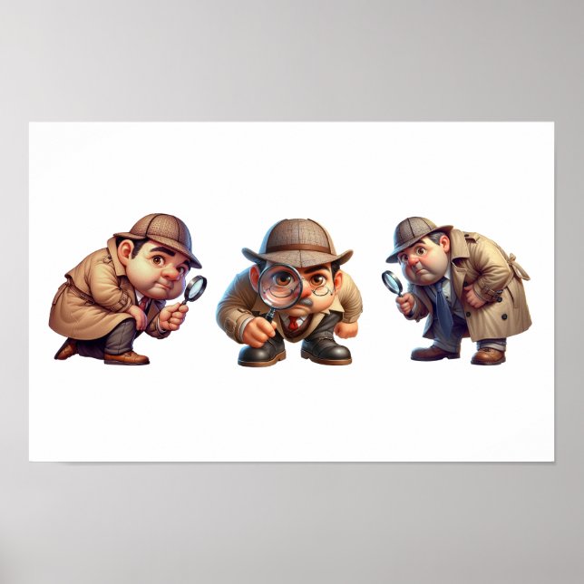 3 Privata utredare som söker efter ledtrådar Poster (Framsidan)