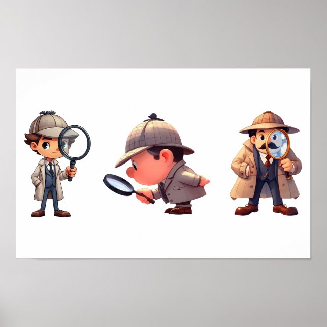 3 privata utredare som söker ledtrådar poster (Framsidan)