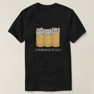 3 Purritos Kitten Burrito Funny Cinco de Mayo Cats T Shirt