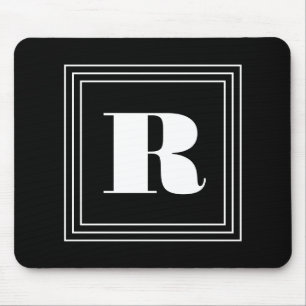 3 Ram Monogram Svartvitt Musmatta