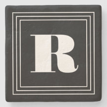 3 Ram Monogram | Svartvitt